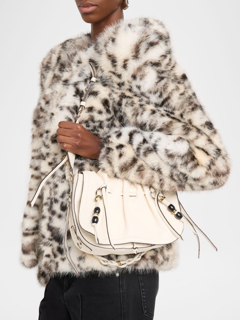 Isabel Marant Bolton Ruched Flap Leather Shoulder Bag - Picture 3 of 7